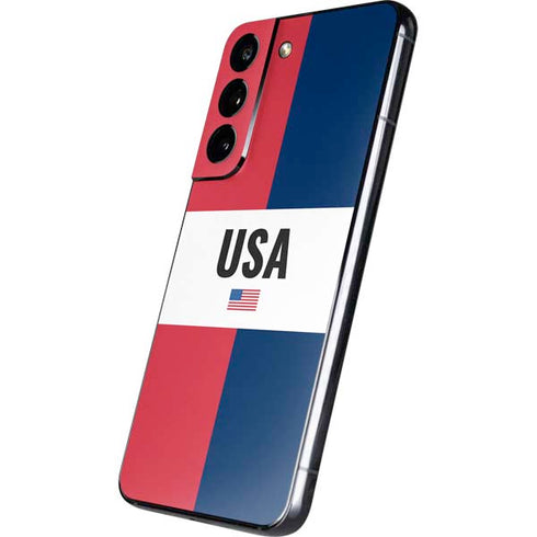 American Flag Color Block Galaxy S22 Skin